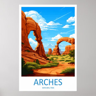Póster de Arcos Parque Nacional Viaje de Esquí Vin