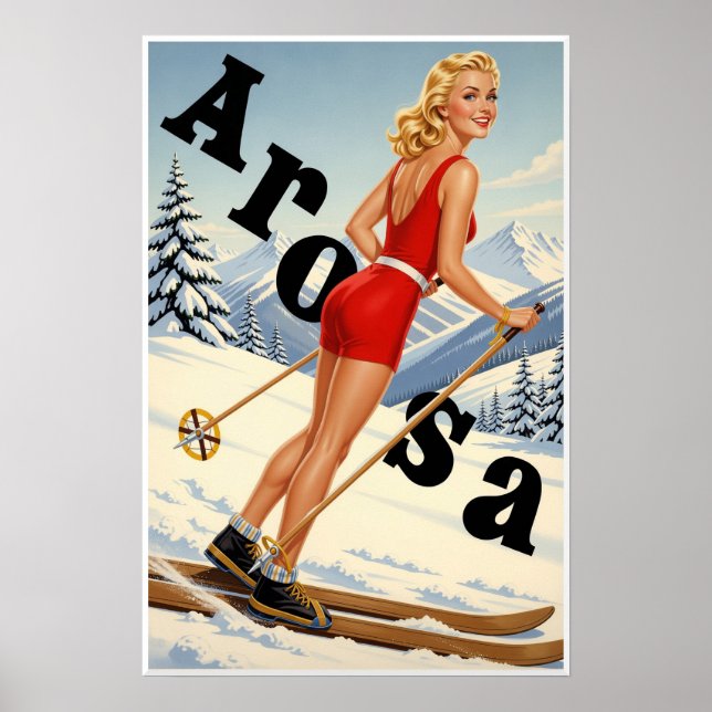 Póster de Arosa, Suiza (Frente)