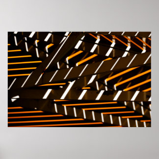 Póster de Arquitectura de Luz de Techo Geométrica