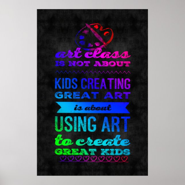 Poster de Art Room - clase de arte crea niños geni (Frente)
