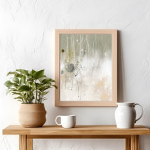 Póster de arte abstracto contemporáneo neutro