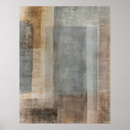 poster de arte abstracto de color gris y beige "me
