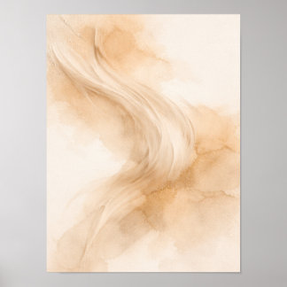 Póster de arte abstracto de flujo dorado – Mod ele