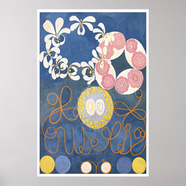 Póster de arte abstracto de Hilma Af Klint Índigo (Frente)