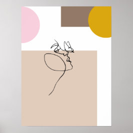 Poster de arte abstracto de mariposa