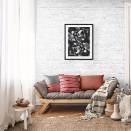 Poster de arte abstracto, impresión moderna en bla