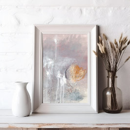 Poster de arte abstracto minimalista gris contempo