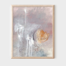 Poster de arte abstracto minimalista gris contempo