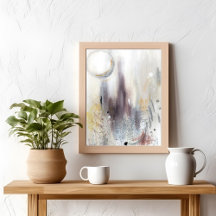 Poster de arte abstracto minimalista gris neutro m