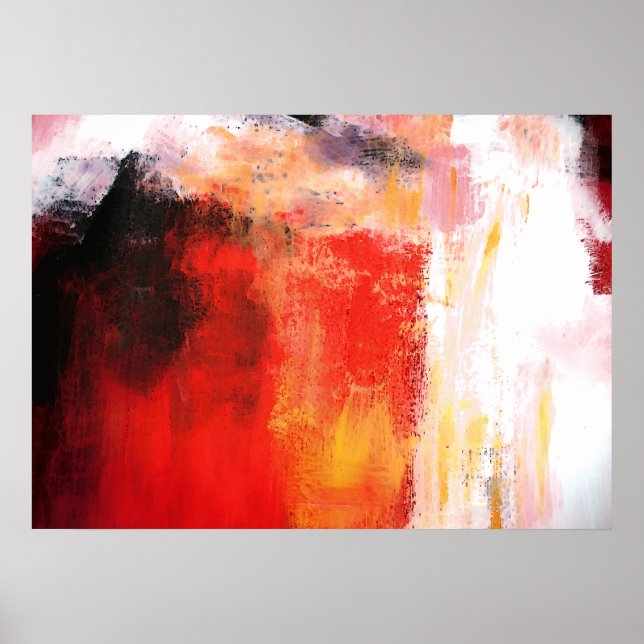 Póster de arte abstracto Red Polar (Frente)