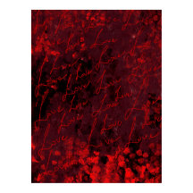 Póster de Arte Abstracto Rojo Romántico en la Pare
