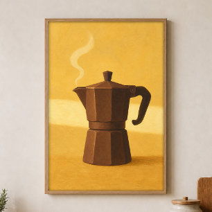 Póster de Arte Acuarela Cottagecore Moka Morning