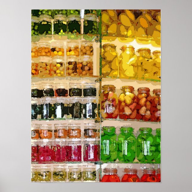 Poster de arte acuarela para conservar comida en l (Frente)