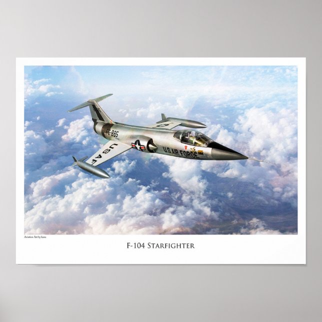 Poster de Arte Aéreo "Starfighter F-104" (Frente)