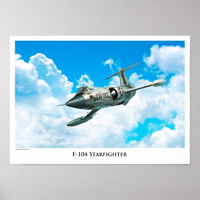 Poster de Arte Aéreo "Starfighter F-104" (Frente)