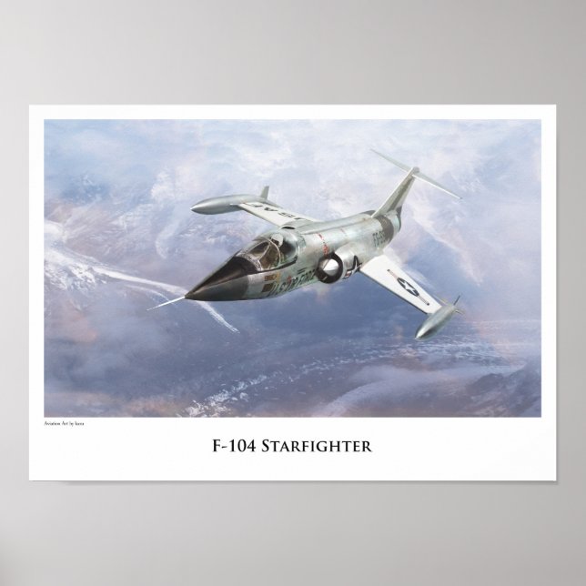 Poster de Arte Aéreo "Starfighter F-104" (Frente)
