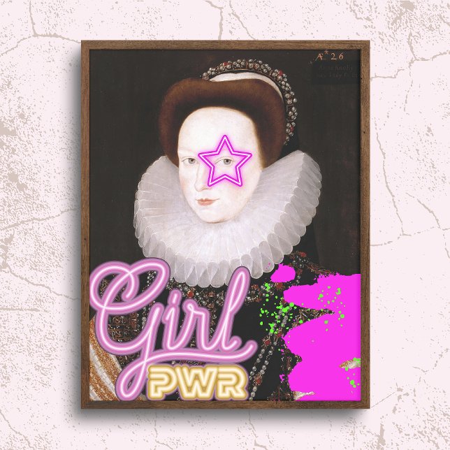 poster de arte alterado por feminista "poder Chica (Subido por el creador)