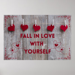 poster de arte "Amor" positivo en pared