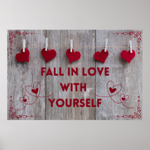 poster de arte "Amor" positivo en pared