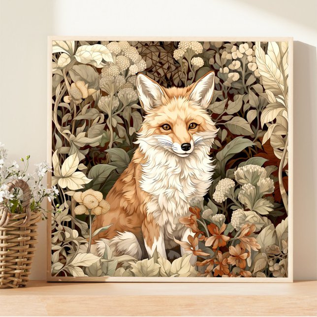 Poster de arte animal de Fox Woodland (Subido por el creador)