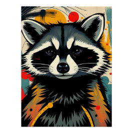 Poster de arte animal expresivo colorista