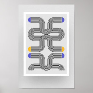 Poster de arte Bauhaus de tamaño A4 10.3