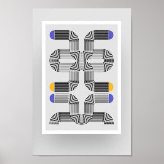 Poster de arte Bauhaus de tamaño A4 10.3