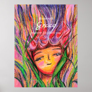 Poster de arte Bloom With Grace para ella