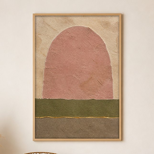 Póster de arte boho de Gouache Campo de Arco de Ar (Shown framed for scale. Poster ships unframed; frames are an optional add-on.)