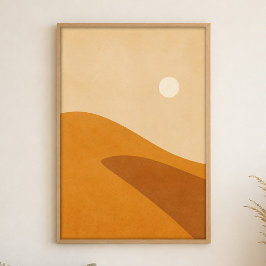 Póster de arte boho de Gouache de sombra de duna