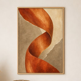 Póster de arte boho Gouache de cobre plegado