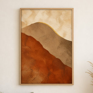 Póster de arte boho Gouache Dune Sweep