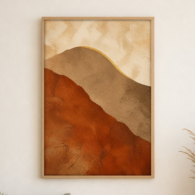 Póster de arte boho Gouache Dune Sweep (Shown framed for scale. Poster ships unframed; frames are an optional add-on.)