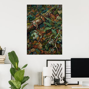 Póster de Arte Botánico de Foliaje de Suelo de Bos