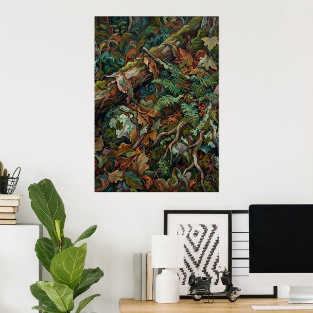 Póster de Arte Botánico de Foliaje de Suelo de Bos (Oficina en casa)