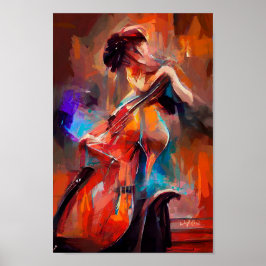 poster de arte cello