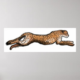 Poster de arte Cheetah en ejecución