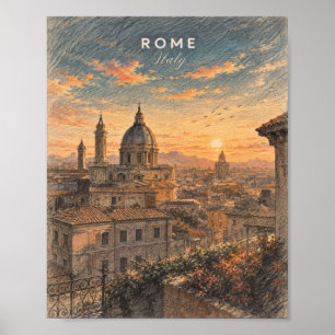 Póster de Arte Chic Iluminado por el Sol