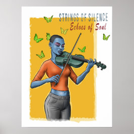 Poster de arte Chica de Violin