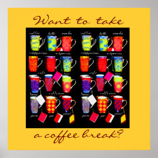 Poster de arte Coffee Slang Mug