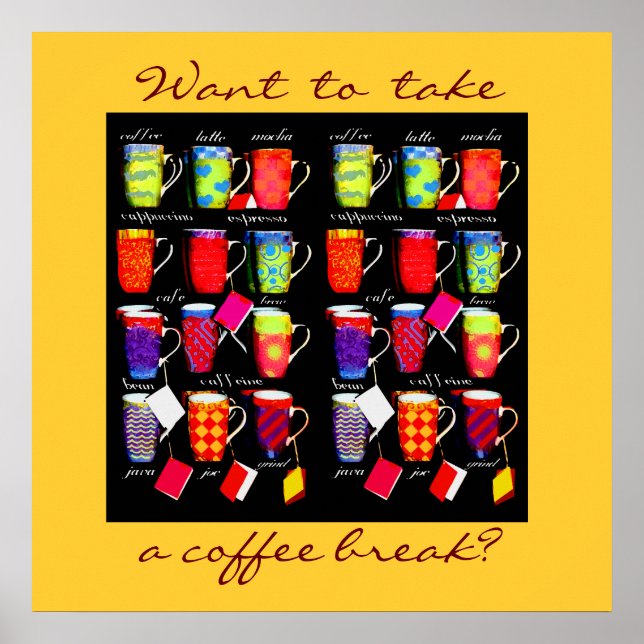 Poster de arte Coffee Slang Mug (Frente)