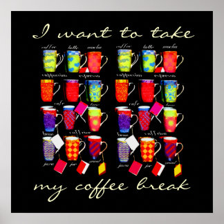 Poster de arte Coffee Slang Mug