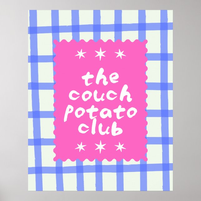 Póster de arte con estética retro del Couch Potato (Frente)