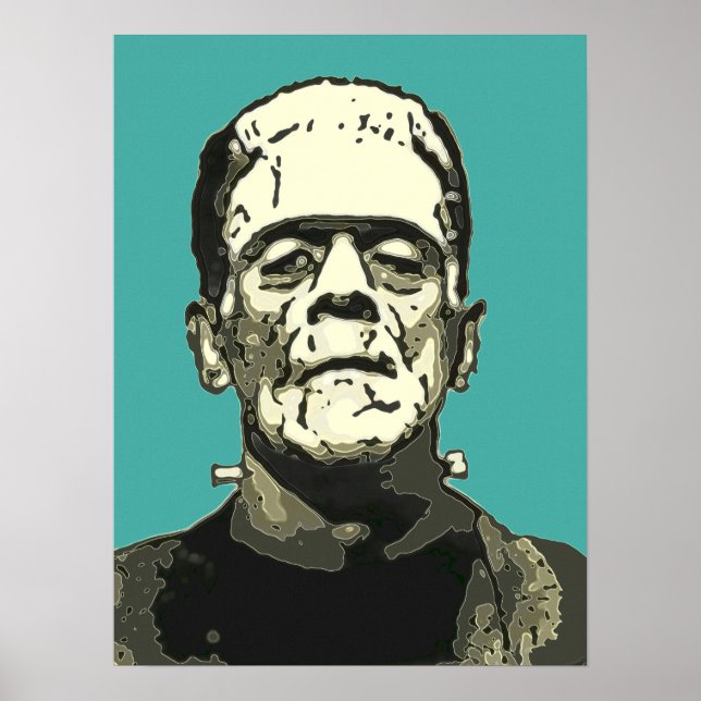 Póster de arte con filtro de cómic de monstruo de  (Frente)