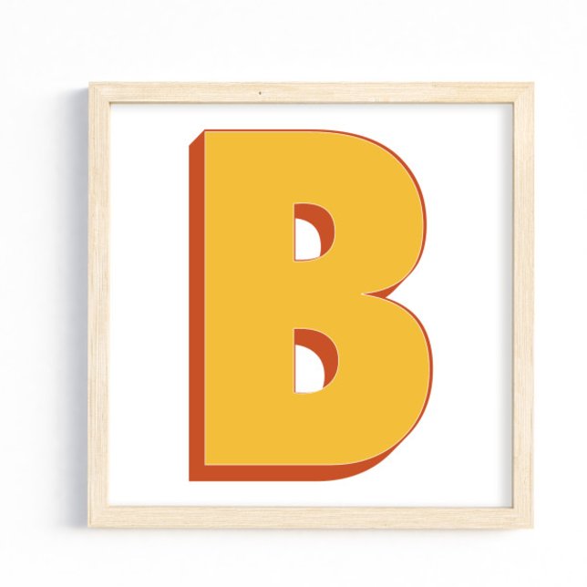 Póster de arte con letra, Monograma B, Inicial de  (Subido por el creador)