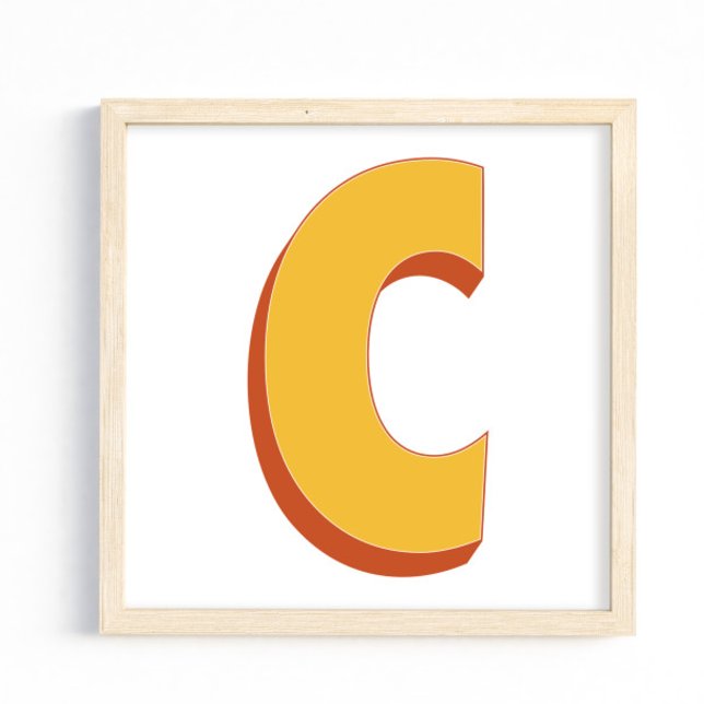 Póster de arte con letra, monograma C, inicial de  (Subido por el creador)