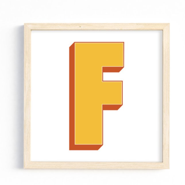 Póster de arte con letra, Monograma F, Inicial de  (Subido por el creador)