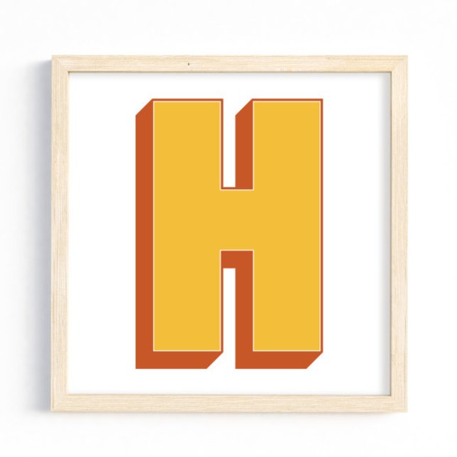 Póster de arte con letra, monograma H, inicial de  (Subido por el creador)