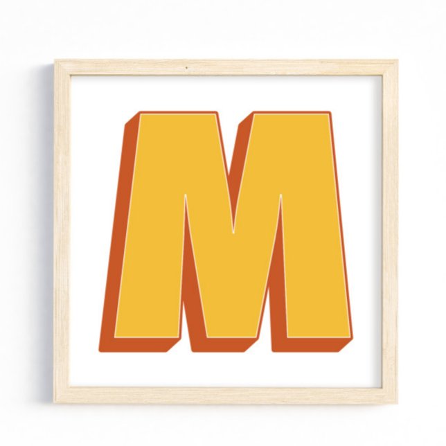 Póster de arte con letra, monograma M, inicial de  (Subido por el creador)