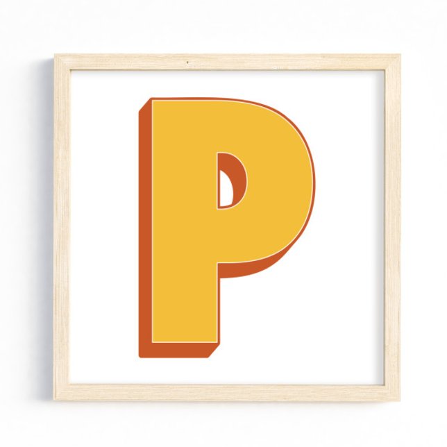 Póster de arte con letra, Monograma P, Inicial de  (Subido por el creador)